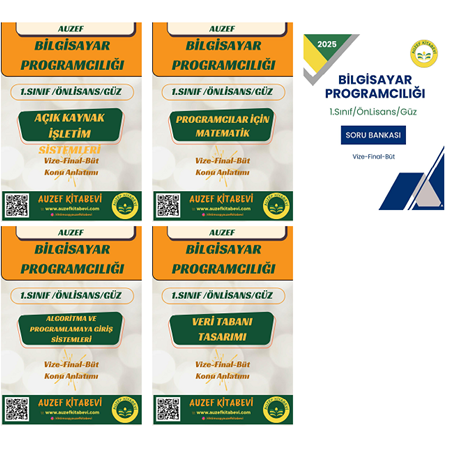 BİLGİSAYAR PROGRAMCILIĞI 1.SINIF 4 DERS KİTABI +SORU BANKASI( 5 CİLT)