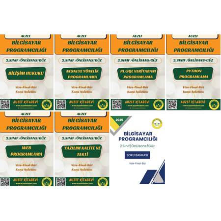 BİLGİSAYAR PROGRAMCILIĞI 2.SINIF 6 DERS KİTABI +SORU BANKASI( 7 CİLT)