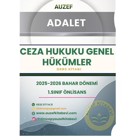 CEZA HUKUKU GENEL HÜKÜMLER