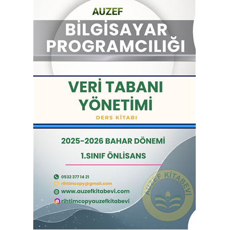 VERİ TABANI YÖNETİMİ