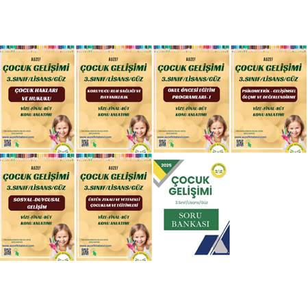 Çocuk Gelişimi 3.Sınıf 6 Ders Konu Anlatımı ve Soru Bankası(7Cilt)