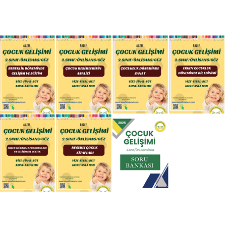 Çocuk Gelişimi  Ön lisans 2 .Sınıf 6 Ders Konu Anlatımı ve Soru Bankası(7 Cilt)